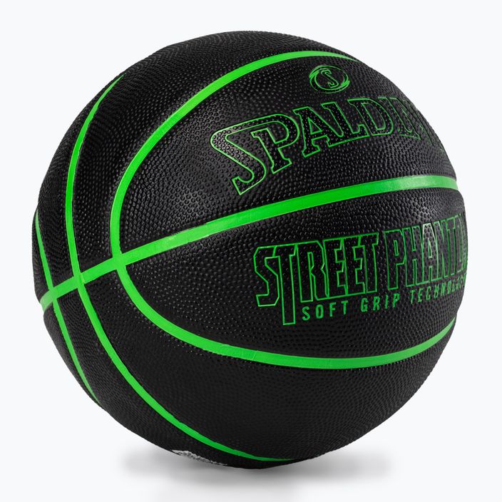 Piłka do koszykówki Spalding Phantom czarna/zielona rozmiar 7 2