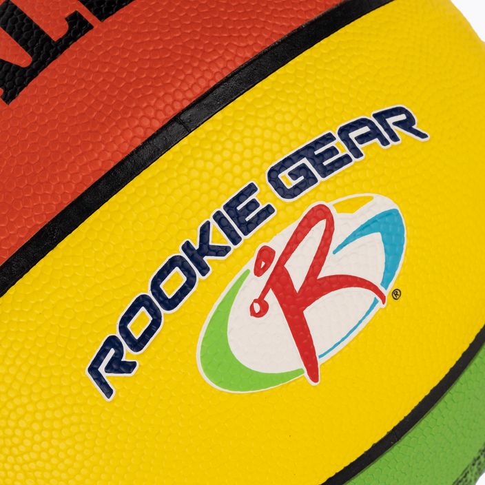Piłka do koszykówki Spalding Rookie Gear Leather multicolor rozmiar 5 3