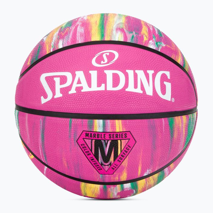 Piłka do koszykówki Spalding Marble różowa rozmiar 7