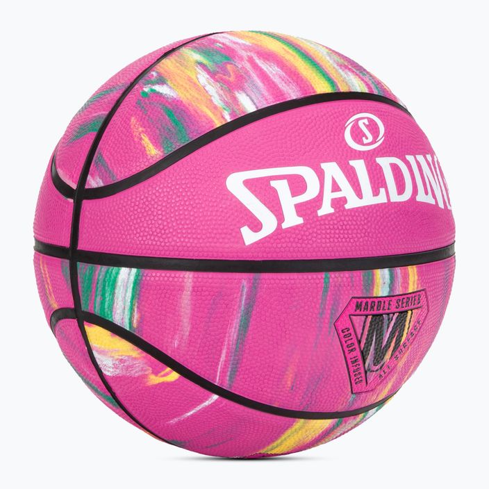 Piłka do koszykówki Spalding Marble różowa rozmiar 7 2