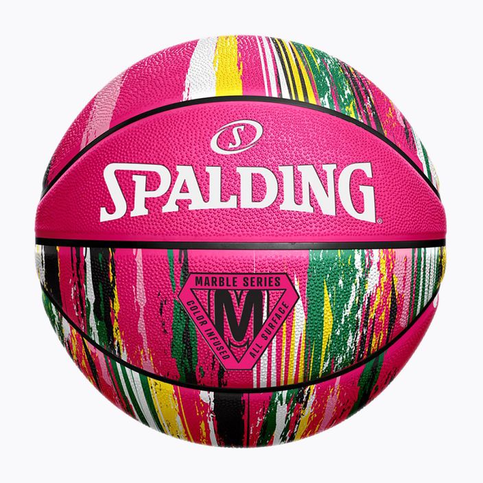 Piłka do koszykówki Spalding Marble różowa rozmiar 7 4