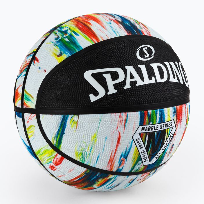 Piłka do koszykówki Spalding Marble czarna/biała/czerwona rozmiar 7 2
