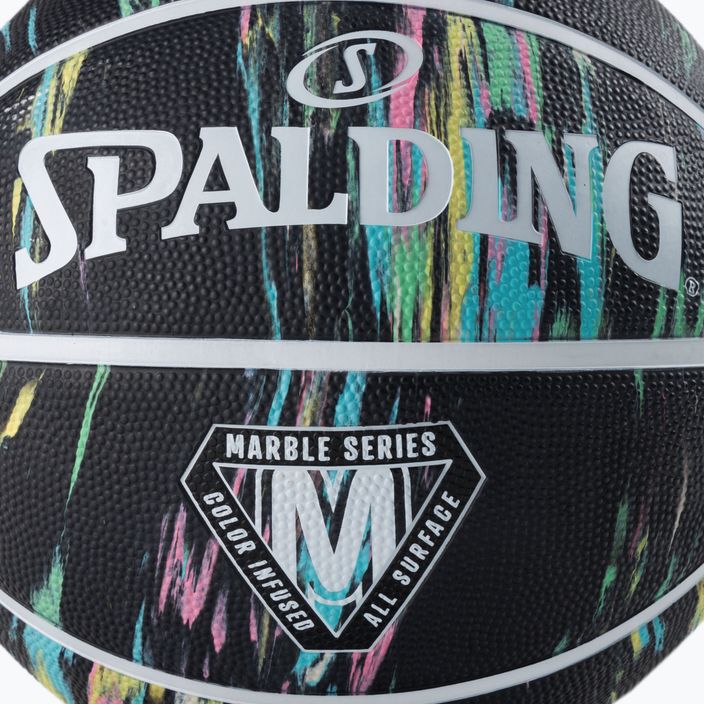 Piłka do koszykówki Spalding Marble czarna/pastelowa rozmiar 7 3