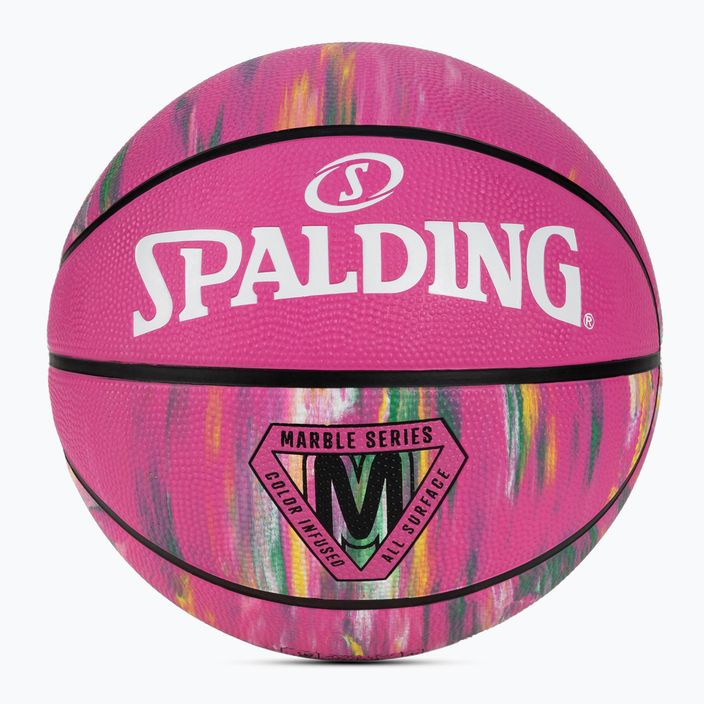 Piłka do koszykówki Spalding Marble różowa rozmiar 6