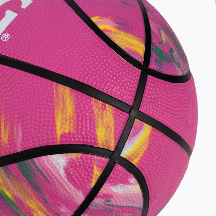 Piłka do koszykówki Spalding Marble różowa rozmiar 6 3