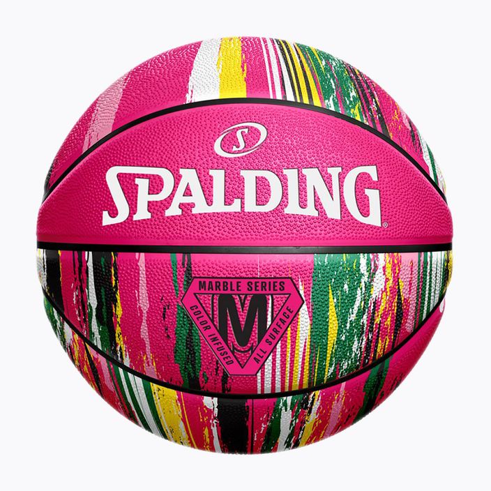 Piłka do koszykówki Spalding Marble różowa rozmiar 5 4