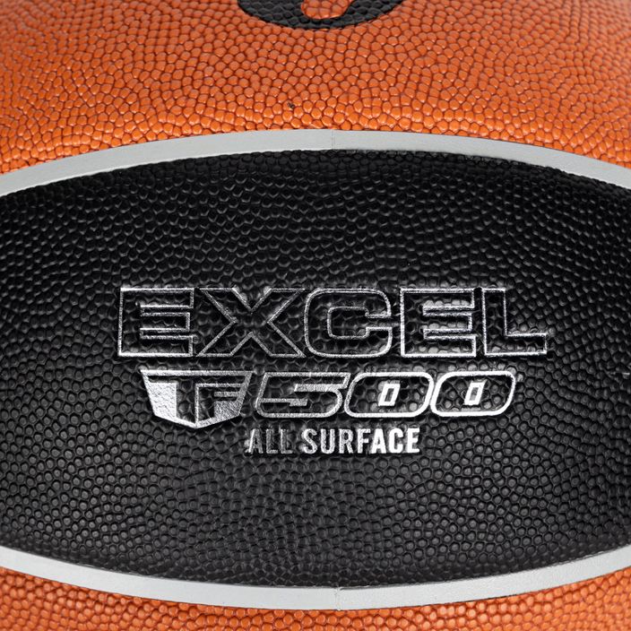 Piłka do koszykówki Spalding Euroleague TF-500 Legacy 2021 pomarańczowa/czarna rozmiar 7 4