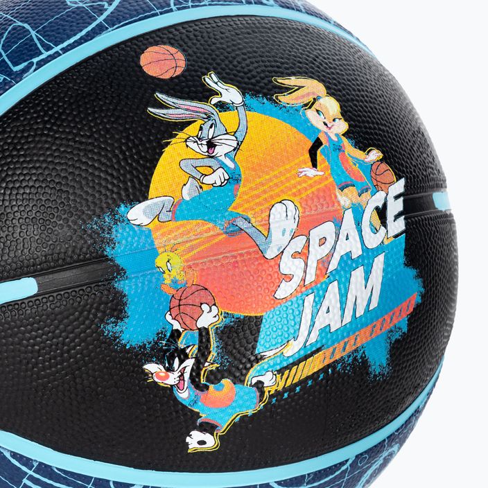 Piłka do koszykówki Spalding Space Jam niebieska/czarna rozmiar 6 3