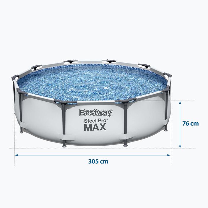 Basen stelażowy Bestway Steel Pro Max Pool 305 x 76 cm szary 4