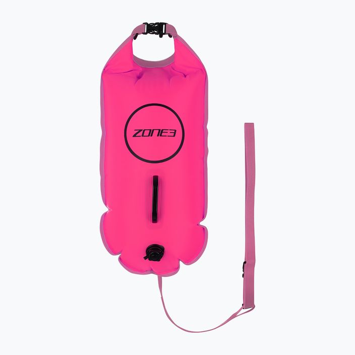 Bojka asekuracyjna ZONE3 Swim Safety Drybag pink 3