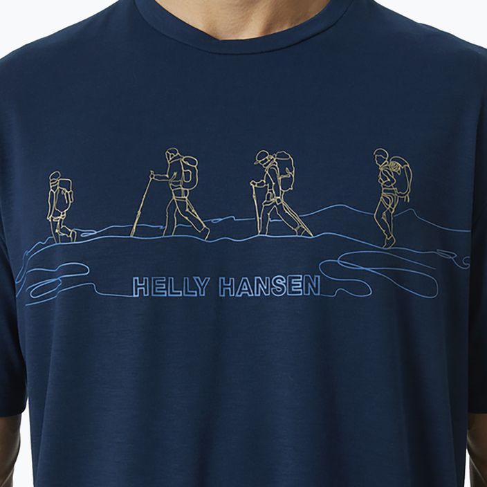 Koszulka męska Helly Hansen Skog Recycled Graphic ocean 4