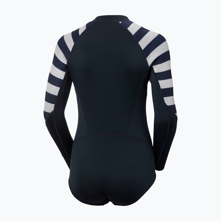 Pianka do pływania damska Helly Hansen Waterwear Long Sleeve Spring Wetsuit navy stripe 2