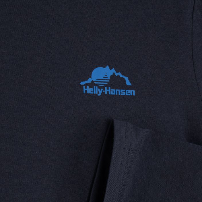 Longsleeve trekkingowy męski Helly Hansen Nord Graphic navy 4