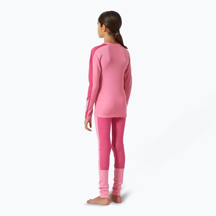 Komplet bielizny termoaktywnej dziecięcej Helly Hansen JR Lifa Merino Midweight sugar pink 2