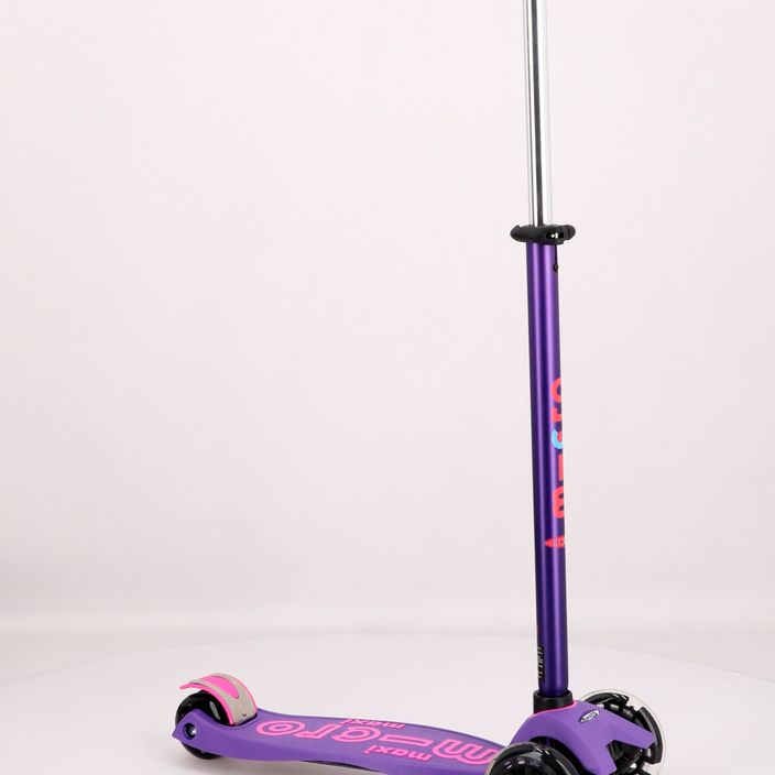 Hulajnoga trójkołowa dziecięca Micro Maxi Deluxe LED purple 8