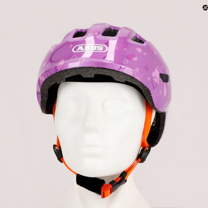 Kask rowerowy dziecięcy ABUS Smiley 3.0 purple star 9