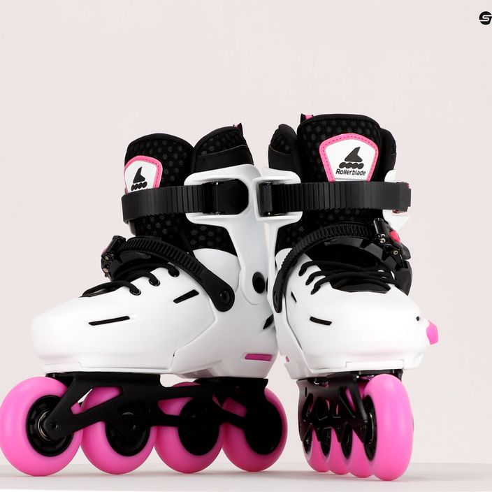 Rolki dziecięce Rollerblade Apex G white/pink 24