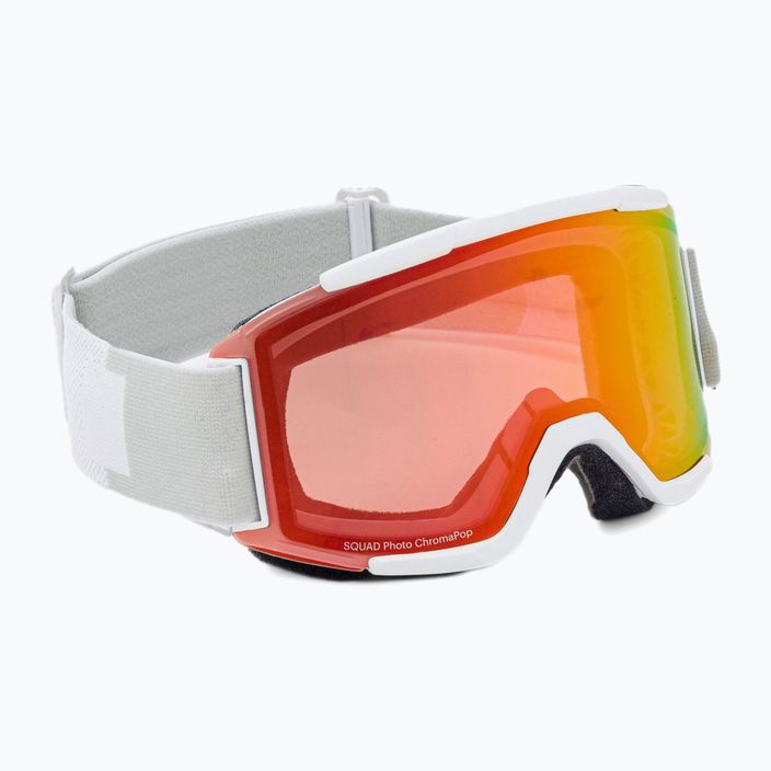 Gogle narciarskie Smith Squad white vapor/chromapop photochromic red mirror