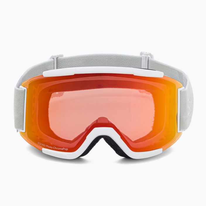 Gogle narciarskie Smith Squad white vapor/chromapop photochromic red mirror 2