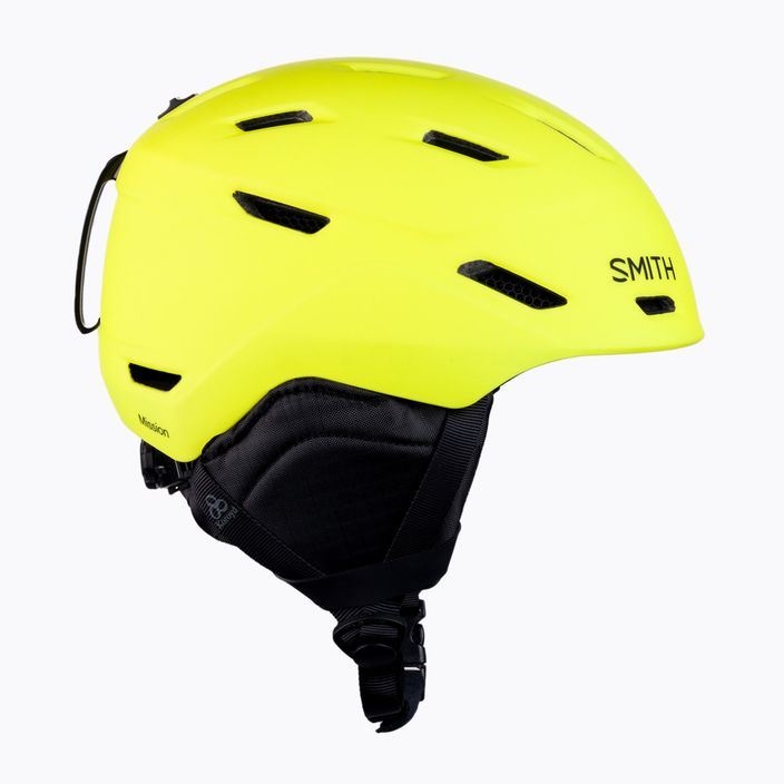 Kask narciarski Smith Mission matte neon yellow 4