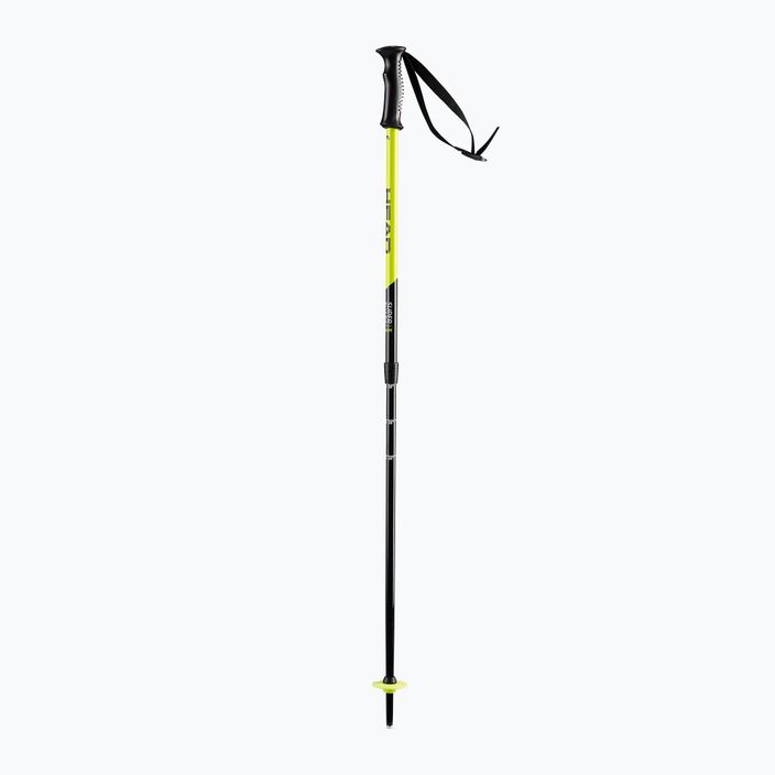 Kije narciarskie dziecięce HEAD Supershape Team Adjustable black/yellow