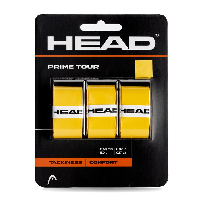 Owijki do rakiet tenisowych HEAD Prime Tour 3 szt. yellow 2