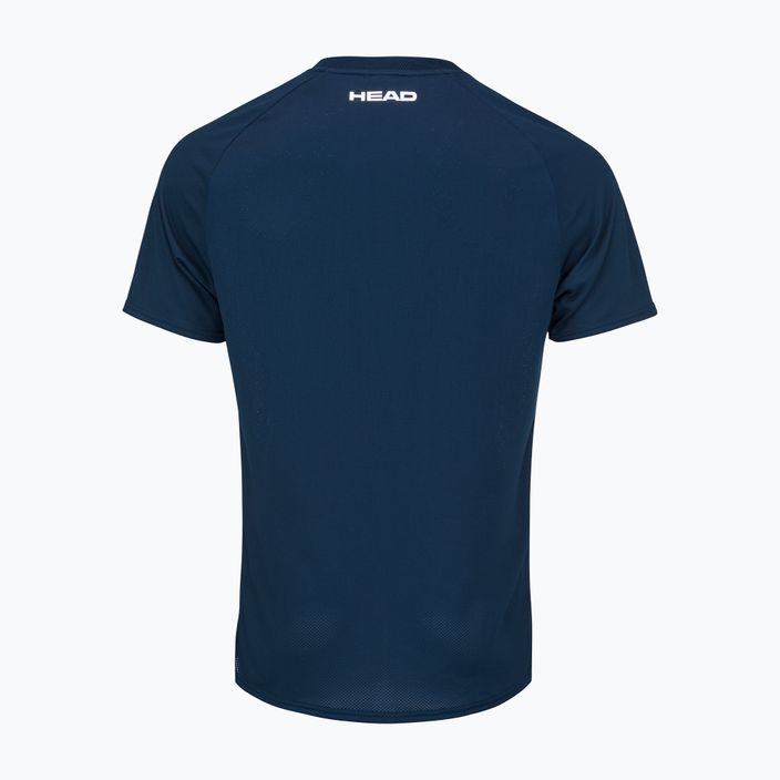 Koszulka tenisowa męska HEAD Perf dark blue/print perf 2