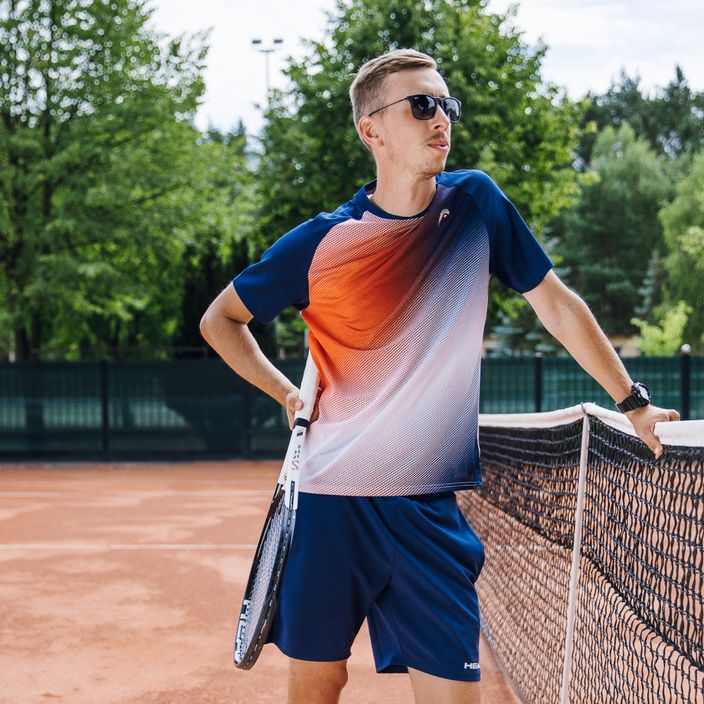 Koszulka tenisowa męska HEAD Perf print perf /tangerine 7