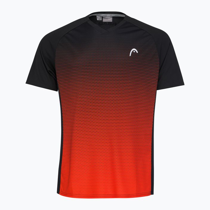 Koszulka tenisowa męska HEAD Topspin black/print vision