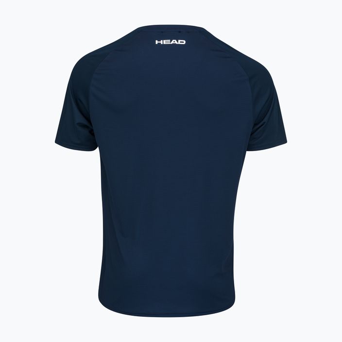 Koszulka tenisowa męska HEAD Topspin dark blue/print vision 3