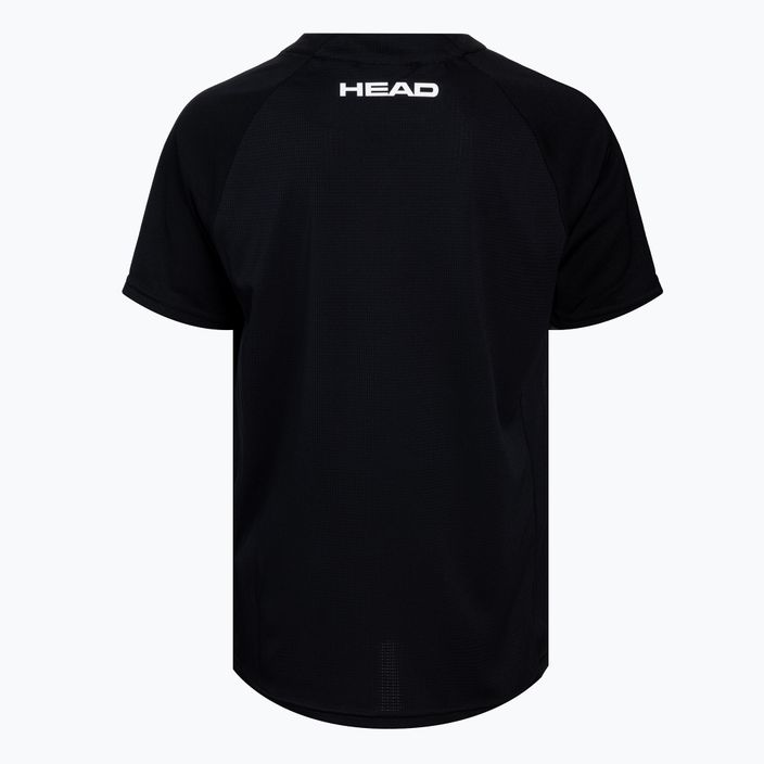Koszulka tenisowa dziecięca HEAD Topspin black/print vision 2