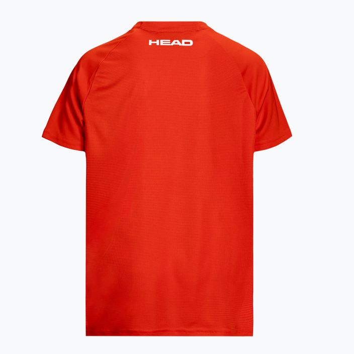 Koszulka tenisowa dziecięca HEAD Topspin tangerine/print vision 2