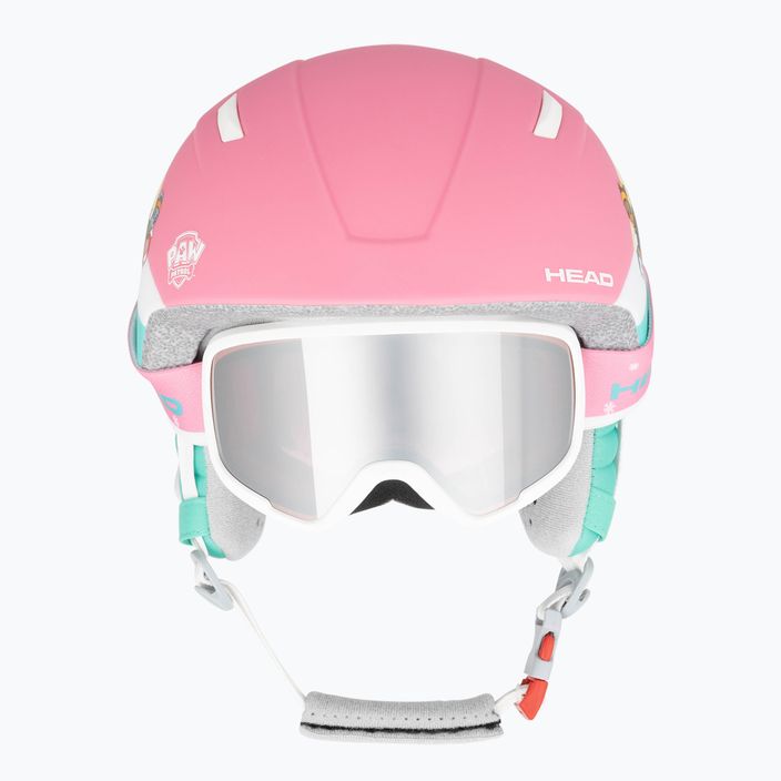Kask narciarski dziecięcy HEAD Maja Set Paw + Gogle pink 3