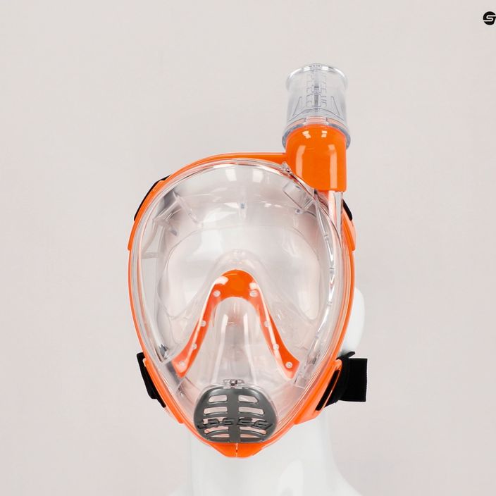 Maska pełnotwarzowa do snorkelingu dziecięca Cressi Baron Full Face clear/orange 6