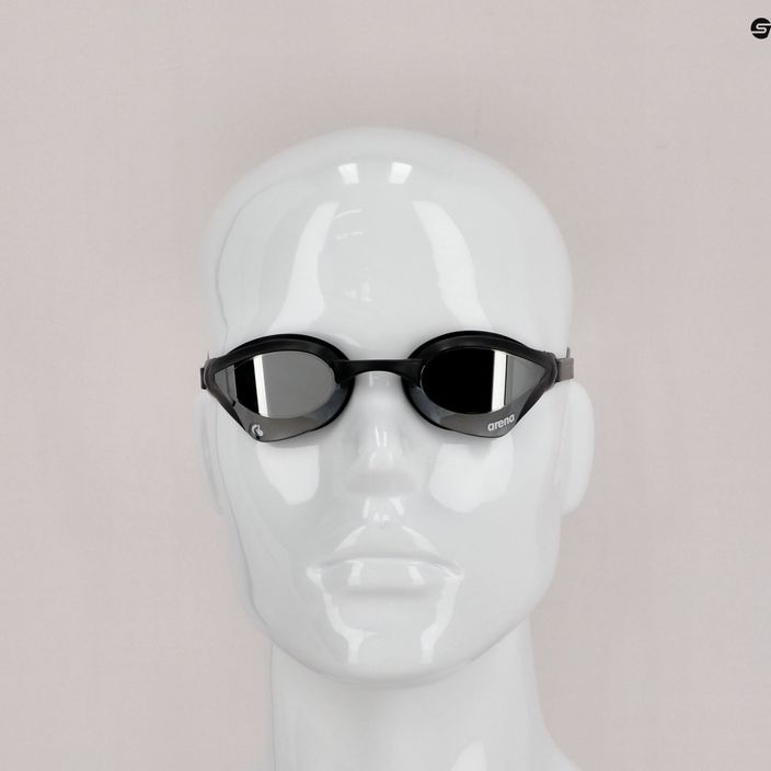 Okulary do pływania arena Cobra Core Swipe Mirror silver/black 3