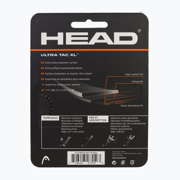 Owijka do rakiet squash HEAD UltraTac XL black 2