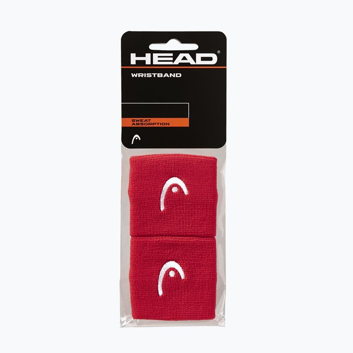 Frotki na nadgarstek HEAD Wristband 2.5" 2 szt. red 3