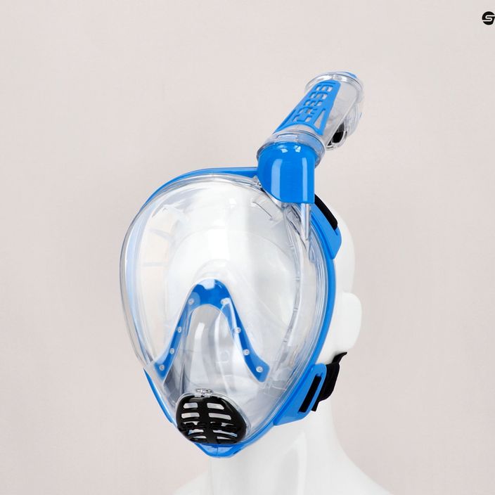 Maska pełnotwarzowa do snorkelingu Cressi Duke Dry Full Face clear/blue 6
