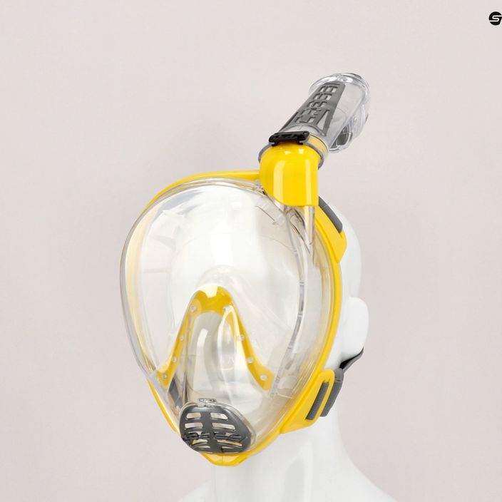 Maska pełnotwarzowa do snorkelingu Cressi Duke Dry Full Face clear/yellow 6