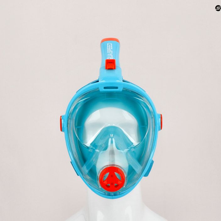 Maska pełnotwarzowa do snorkelingu dziecięca AQUA-SPEED Spectra 2.0 Kid turkusowa 8