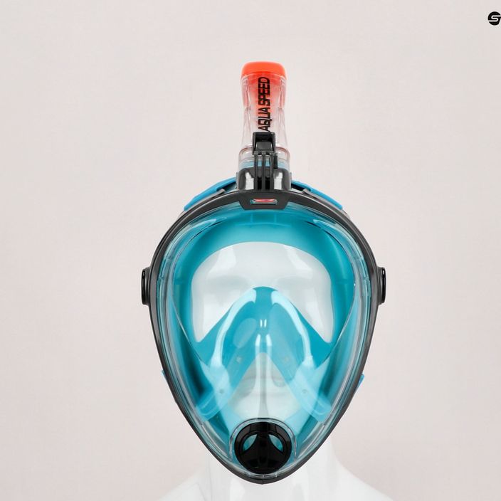 Maska pełnotwarzowa do snorkelingu AQUA-SPEED Spectra 2.0 szara/turkusowa 7