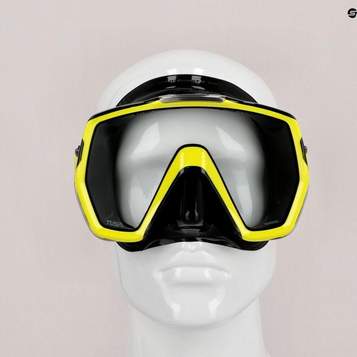 Maska do nurkowania TUSA Freedom HD żółta/czarna 7