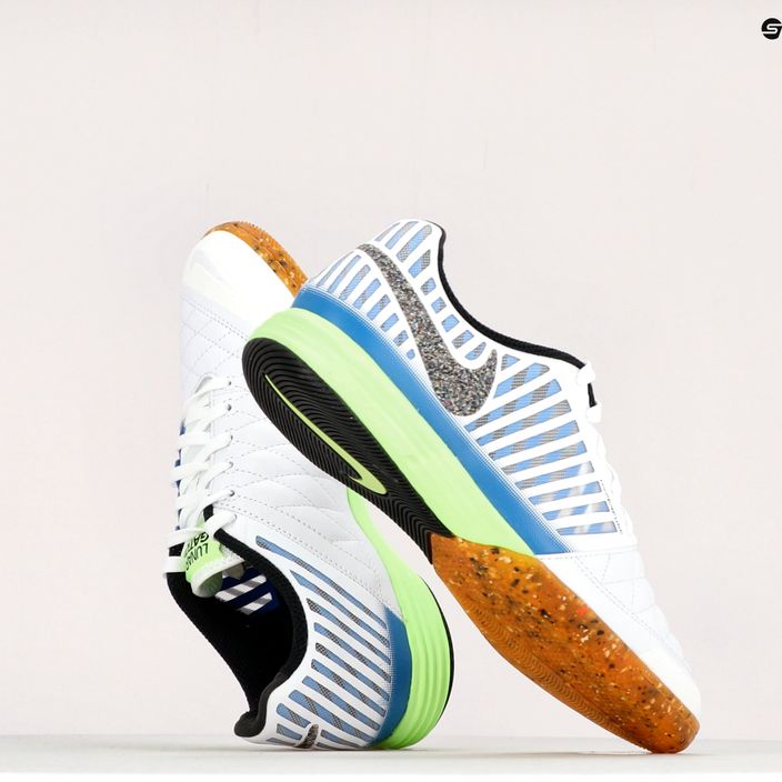Buty piłkarskie męskie Nike Lunargato II IC black/lime glow/lt photo blue 10