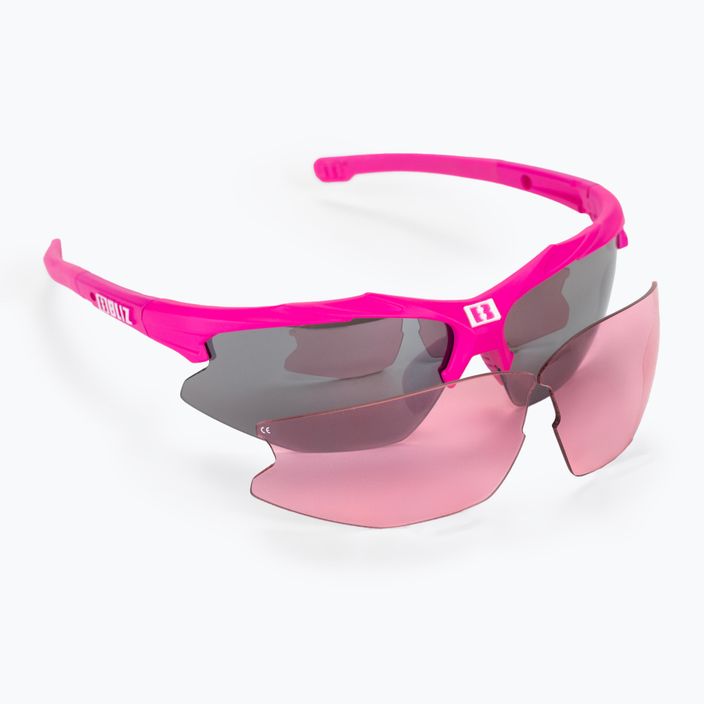 Okulary rowerowe Bliz Hybrid Small pink/smoke silver mirror 52808-41 5