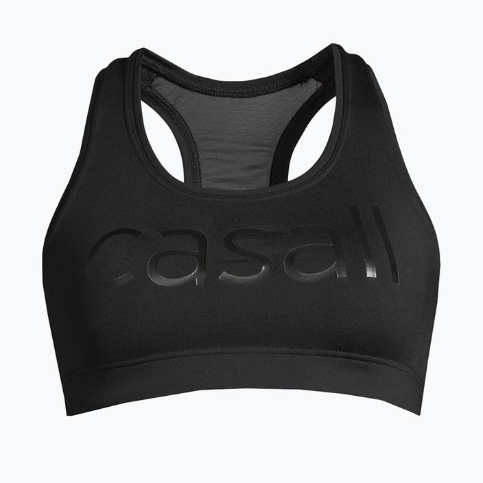 Biustonosz fitness Casall Iconic Wool Sports black logo 4