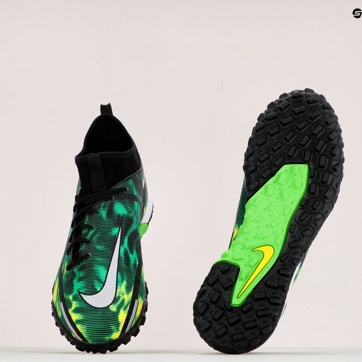 Buty piłkarskie dziecięce Nike Phantom GT2 Academy DF SW TF Jr black/metalic platinum/green strike 10