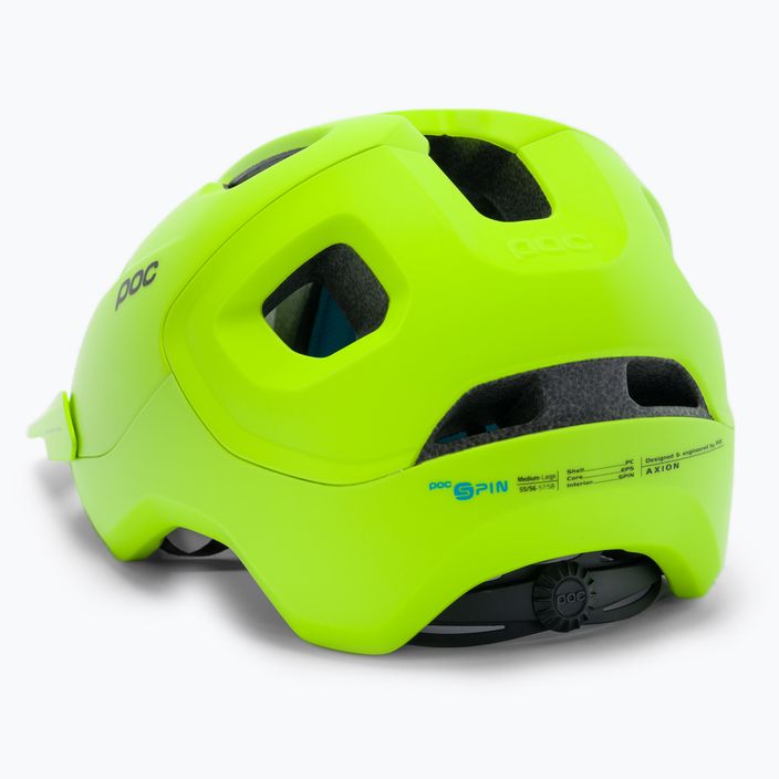 Kask rowerowy POC Axion SPIN fluorescent yellow/green matt 4
