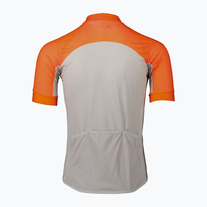 Koszulka rowerowa męska POC Essential Road Logo zink orange/granite grey 2