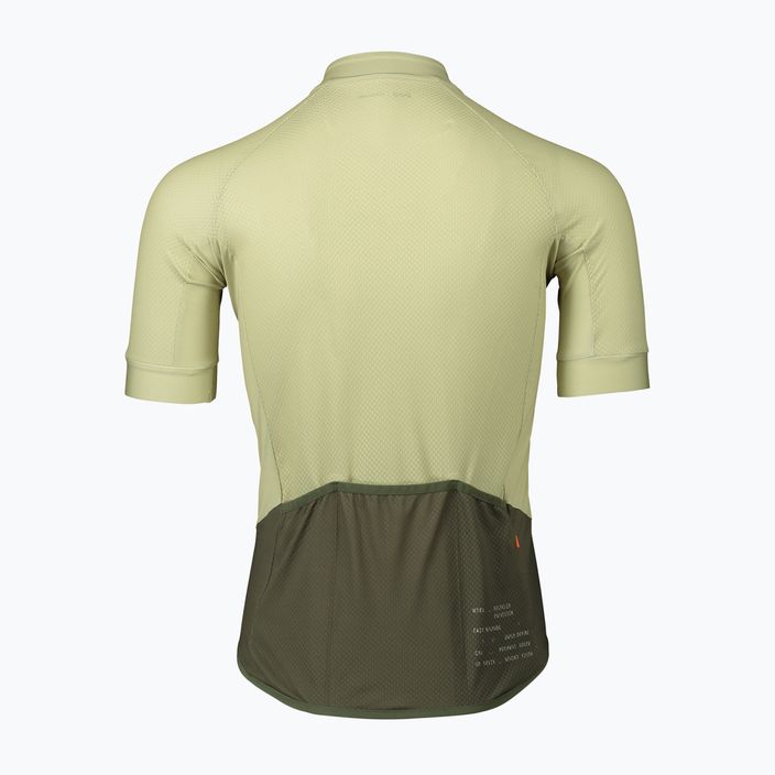 Koszulka rowerowa męska POC Essential Road Logo prehnite green/epiote green 2