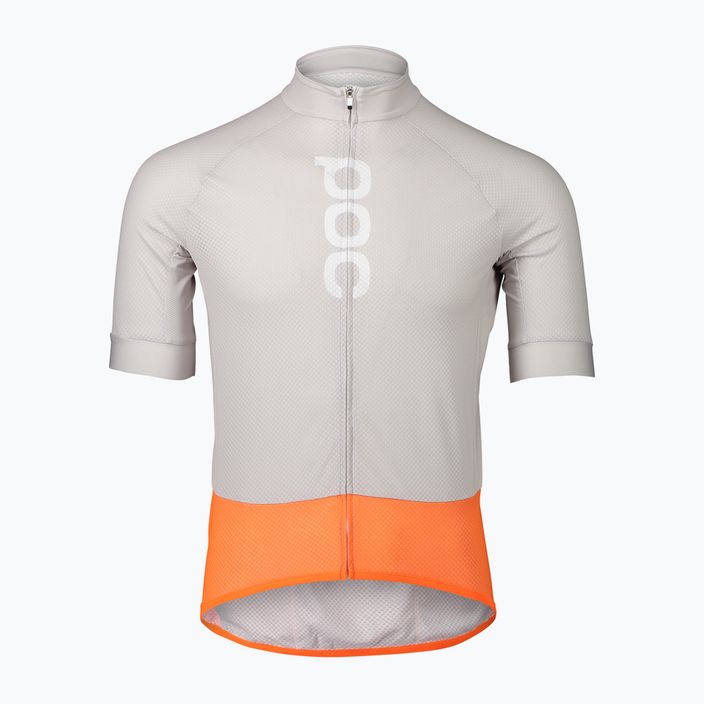 Koszulka rowerowa męska POC Essential Road Logo granite grey/zink orange 6
